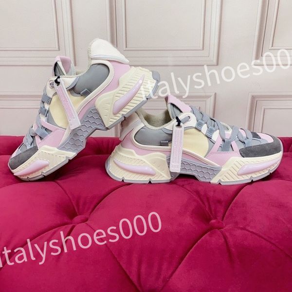 

2023 new designer casual shoes woman shoe leather lace up men fashion platform sneakers white black mens womens