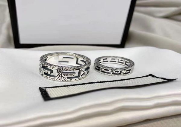 

2022 fashion rings vintage great wall pattern designer trendy 925 silver ring for women wedding rings men jewelry no box3393847