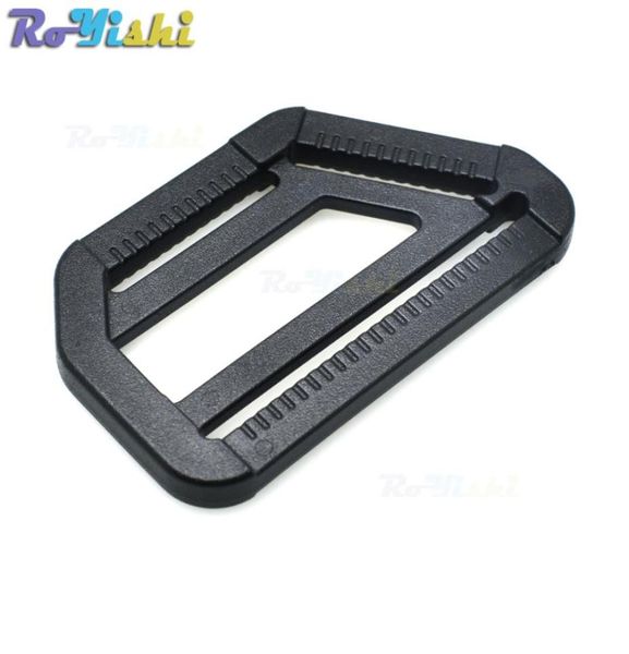 

50pcslot 26x52mm plastic multifuntion adjustable buckle slider hardware for outdoor backpack strap webbing4133902, Black