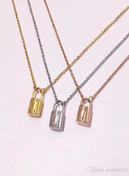 

whole new 316l titanium steel jewelry necklace necklace 18k gold rose silver necklace for men and women couple gift70429767268058