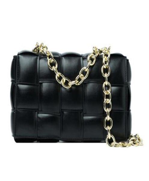 

evening bags women crossbody bag weave flap for woman 2021 leather chain shoulder messenger female handbag and purse1382285