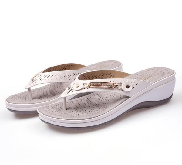 

women pu leather shoes comfy platform flat sole ladies casual soft big toe foot correction sandal orthopedic sandalias sandals6164824, Black