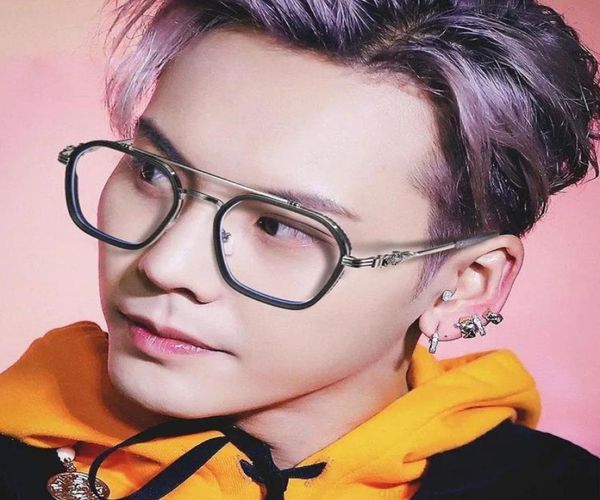 

new ch chrome sunglasses frames new fashion double beam spectacle frame big weiting same flat lens for men and women hearts glasse5671412, Silver