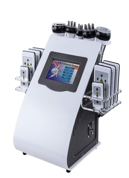 

new arrival 6 in 1 40k ultrasonic cavitation vacuum radio frequency laser 8 pads lipo laser slimming machine for home use 6 orders9378862, Black