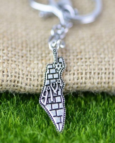 

keychains israel map keychain jewish fertility sucess holyland hebrew shape channukah key rings charm hanukkah chains5109725, Silver