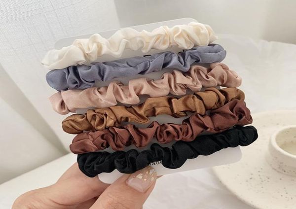 

scrunchie hairbands hair tie women for hair accessories satin scrunchies stretch ponytail holders handmade gift heandband2924771, Slivery;white