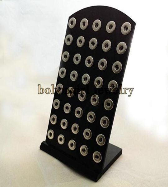 

wholez08 black acylic display for snap button jewelry fit 12mm snap7671483, Black;white