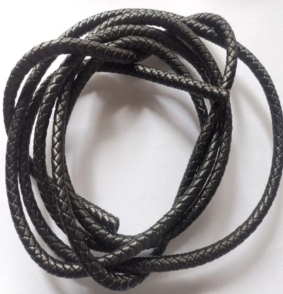 

3 meters of 8mm black braided bolo leather cord 2251501234703110, White;red