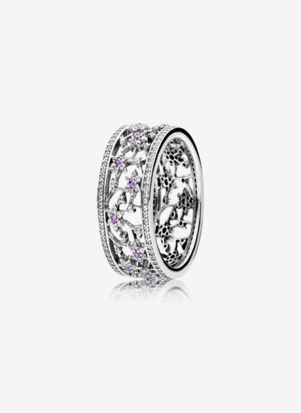 

new 925 sterling silver forget me not ring with purple crystal cz for women wedding engagement rings fashion jewelry 97030772540301, Slivery;golden