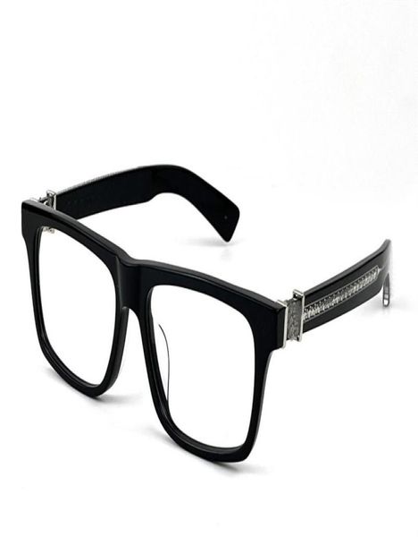 

new vintage eyeglass square frame design chr glasses prescription steampunk style men transparent lens clear protection eyewear4835070, Black