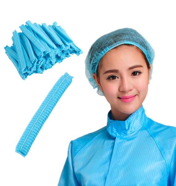 

1 bag100 pcs disposable breathable dustproof head cover cap hat hair net non woven anti dust hat women hair headband accessorie5174134, Blue;gray