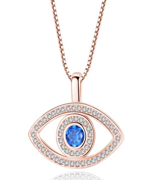 

classic design blue evil eye pendant necklace jewelry for women gift6104552, Silver
