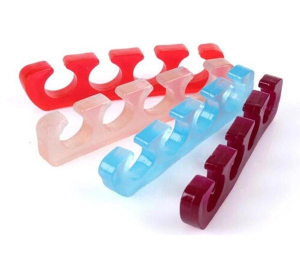

2pcs soft silicone reusable foam finger toe separators pedicure manicure reusable separator for uv gel acrylic nail tool5302651