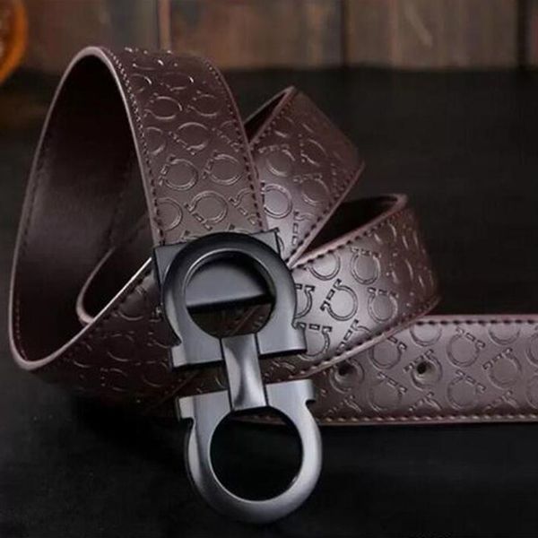 

desinger belt man belt designer belt mens designer belt woman width 3.5cm smooth buckle 95-125cm coffee black belt gold silver black letters, Black;brown