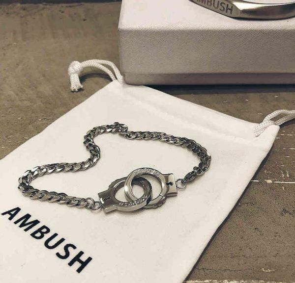 

2020 hiphop jewelry gifts women men handcuffs style bracelet bangle alyx ambush fashion bracelets female male1808277, Golden;silver