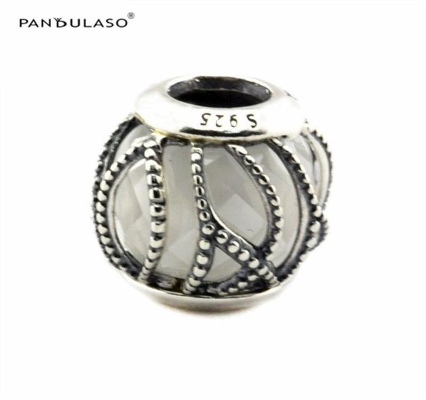 

clear cz white glass beads for woman diy fit original charms 925 silver bracelet necklace round ball charms5981634