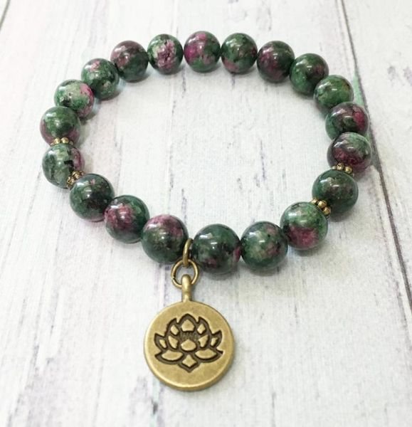 

mg0512 new design natural stone wrist mala bracelet 8 mm beads handmade yoga bracelet grounding the root chakra jewelry1278147, Black