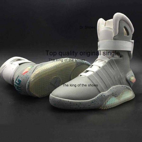 

basketball shoes mags boots 's led glow in the dark lighting grey marty mcflys air mag back to the future marty mcfly size, Black