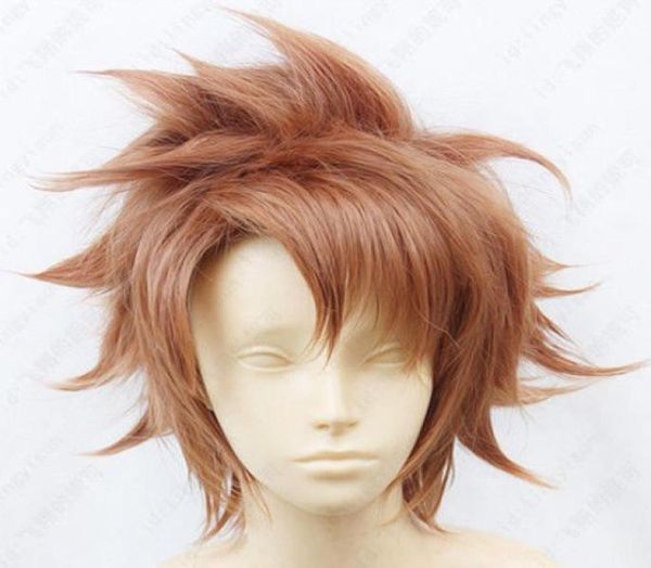

42 psychopass kagari shusei short brown cosplay party wig 05658036, Black