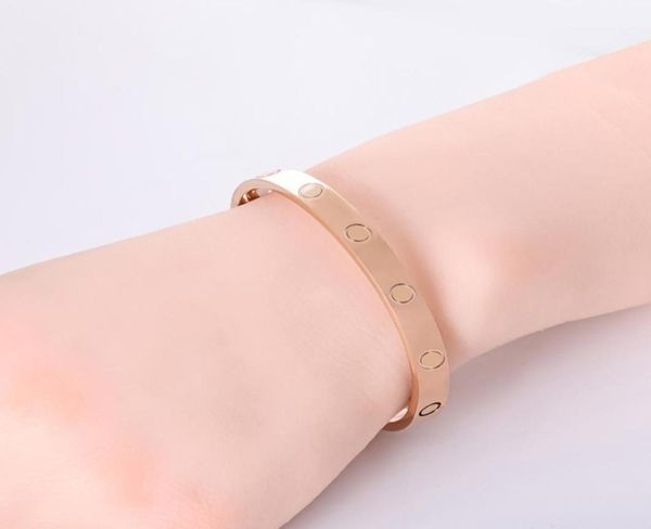 

15cm 22cm love bracelets bangles for women menaaa cubic zirconia 316l titanium steel jewelry with key screwdriver classic des6042594, Black