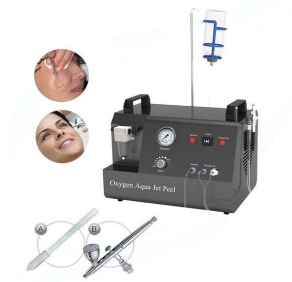 

4 barportable oxygen jet machine oxygen apparatus intraceuticals oxygen facial peel machine for skin rejuvenation with factory p9816727, Black;white