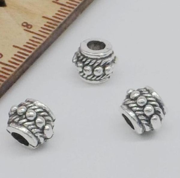 

ship 100pcs tibetan silver alloy big hole spacer beads for jewelry making 8x6mm4582718, Black