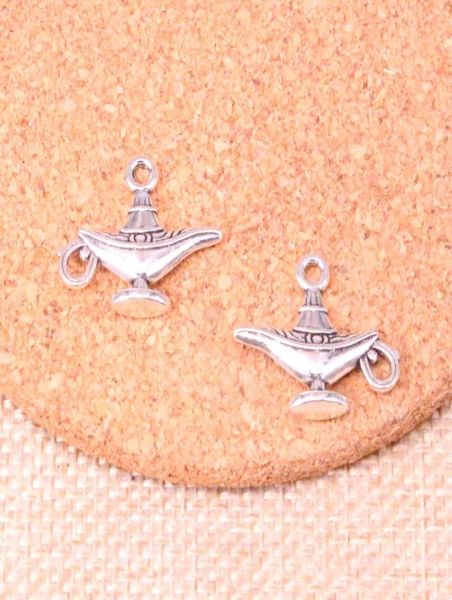 

63pcs charms aladdin magic lamp genie 2218mm antique making pendant fitvintage tibetan silverdiy handmade jewelry9733503, Bronze;silver