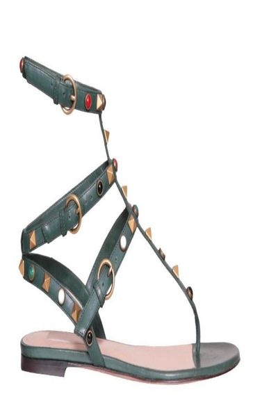 

u567 34404142 genuine leather gem rivets t bar sandals vclassic black ethnic fashion shoes6613991