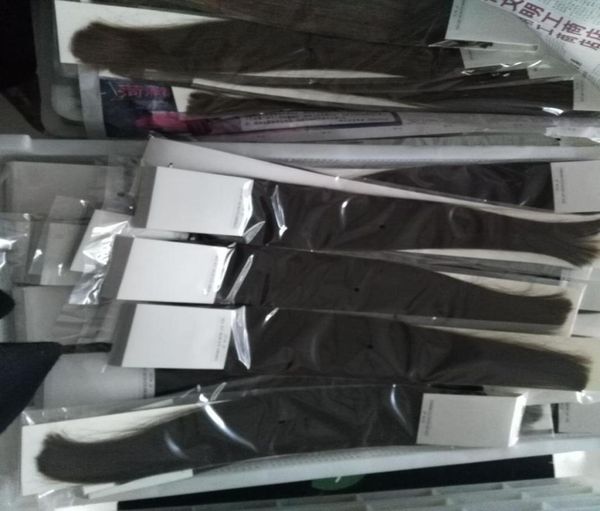

grade 10adouble drawnnano ring hair extensions 1gs 200glot color 4 silk straight hair brazilian remy hair dhl 1626022, Black