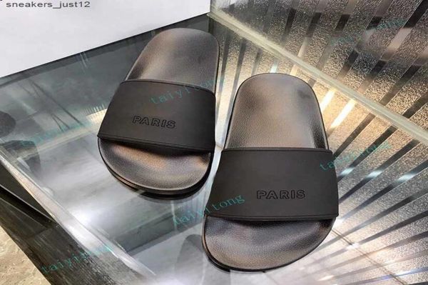 

womens slide sandals fashion summer men flats slippers indoor shoes size eur 3645 with box5630594, Black