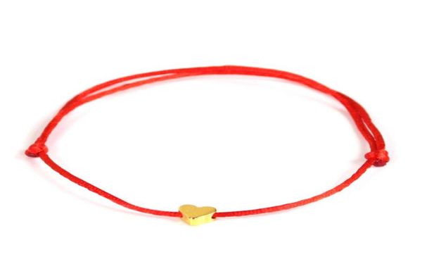

lucky golden cross heart charm bracelet for women children red string adjustable handmade bracelets diy jewelry8799979, Golden;silver