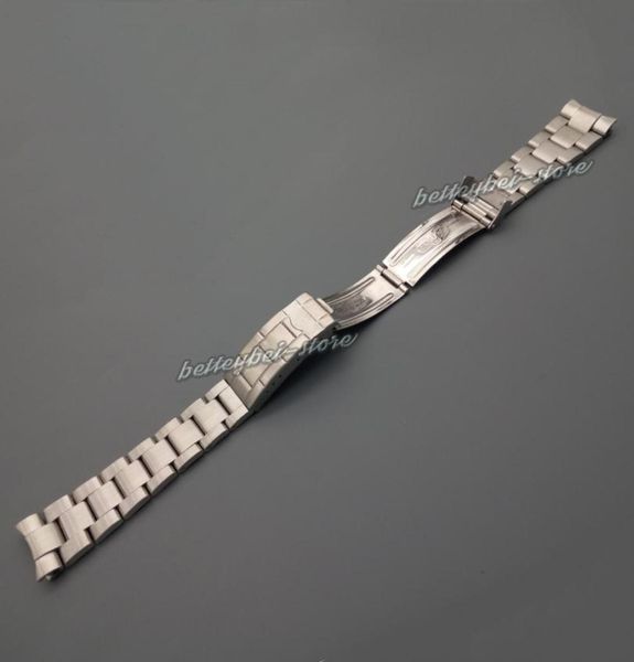 

20mm new silver brushed stainless steel curved end watch band strap bracelets for vintage watch3444286, Black;brown