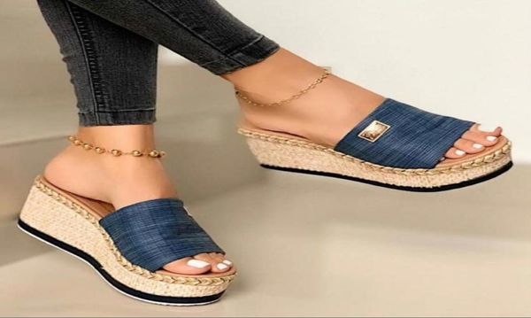 

summer women wedge slippers platform flip flops soft comfortable new casual shoes outdoor beach sandals ladies slippers6271372, Black