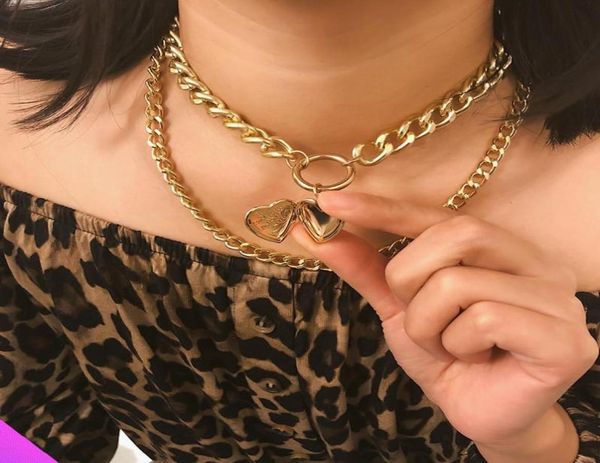 

pendant necklaces heart frame double necklace love alloy locket ladies men memorial jewelry faith amulet4570134, Silver