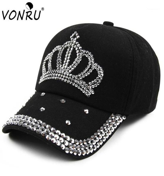 

whole vonru new crown rhinestone baseball caps fashion jean hat hip hop women denim baseball cap sun hat11618721, Blue;gray