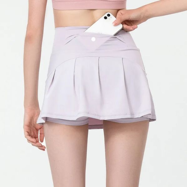 

sports short skirt original factory female fitness running dance yoga high waist anti-naked short skirt 9007