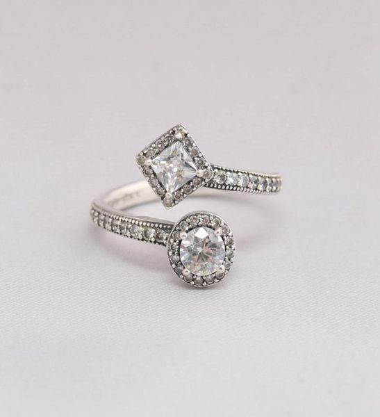 

authentic 925 sterling silver rings abstract elegance clear cz fits european pandora style jewelry 191031cz94569722936476
