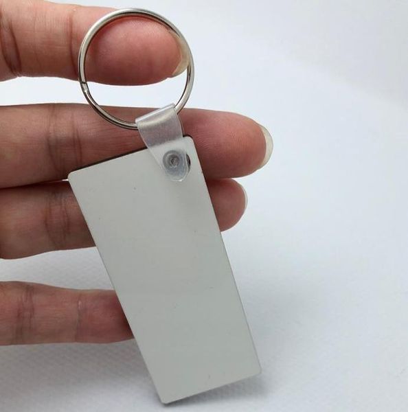 

whole 10pcs diy mdf blank key chain sublimation heat press transfer wooden key ring po logo thermal printing gift shi1865121, Silver