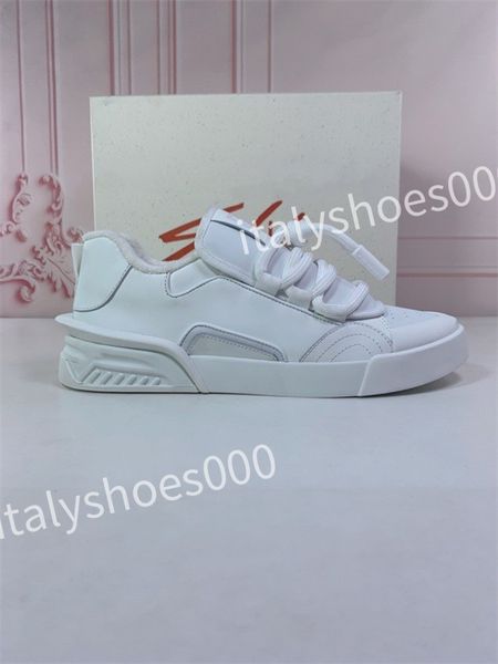 

2023 new designer casual shoes men women calfskin sneakers leather trainers reflective fashion leisure shoe platform, Black