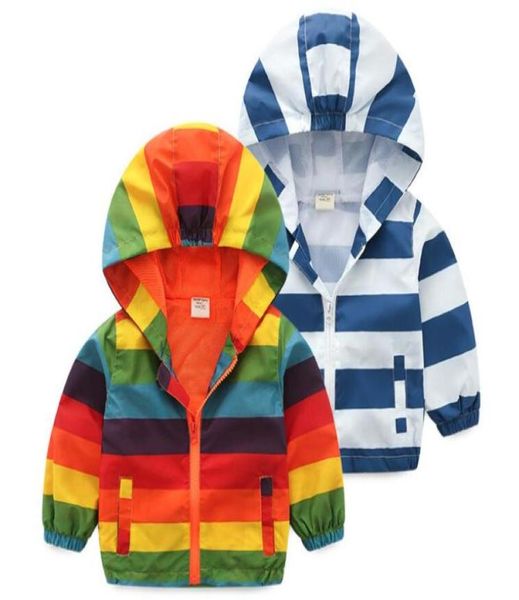 

2019 spring autumn children stripe hooded kids jacket boys outerwear coats active boy windbreaker baby clothes clothing6821670, Blue;gray