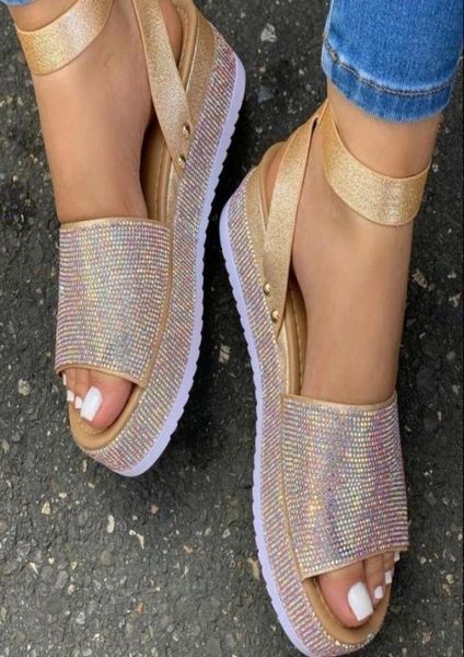 

sandals women peep toe buckle strap flat ladies shoes summer fashion beach casual female footwear womens platform6302430, Black