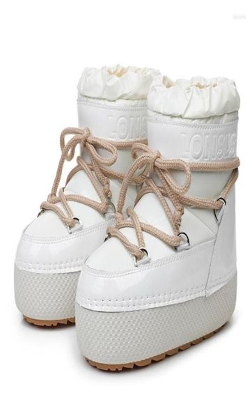 

boots waterproof platform snow for women 2022 winter warm plush ankle booties non slip cotton padded shoes woman space2145755, Black