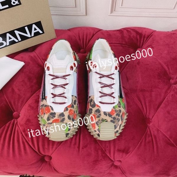

2023 new luxury designer womens fashion sneakers lace up popular flat casual mens spring autumn walking shoes white, Black