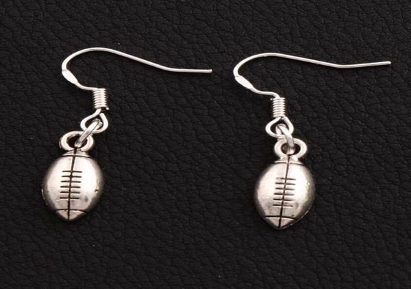 

soccer football sport dangle chandelier earrings 925 silver fish ear hook 30pairslot e567 326x7mm4917089