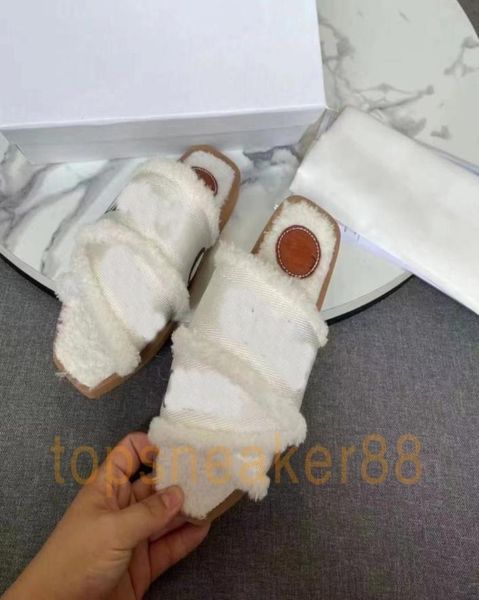 

women chl winter sandals fashion cotton slippers white black pink warm slipper with box2697469