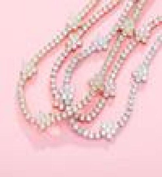 

new fashion charm 5mm tennis chain flower choker chain necklace iced out cubic zirconia bling hip hop charm jewelry gift for women3295310, Black