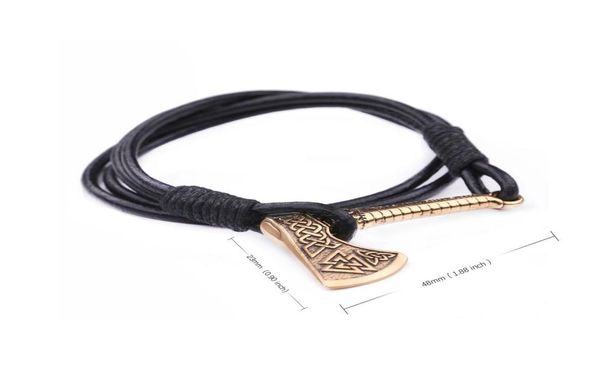 

new arrival odins symbol axe zinc alloy bracelet lucky knot mixed leather designer jewelry love bracelet for amulet9871131, Golden;silver