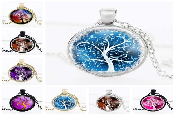 

popular life tree necklace foreign trade time gemstone men and women necklace djn335 mix order pendant necklaces jewelry5579972, Silver