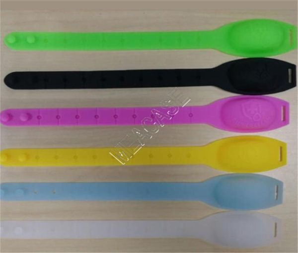 

silicone hand sanitizer wrist bracelet bottles hand sanitizer gel alcohol degerming wristband dispensing portable wearable sanitiz2718216, Red;brown
