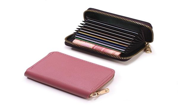 

business card holder wallet womenmen blackpinkpurpleblueyellowgrayred bankidcredit card holders 20 bits cards wallets cas3977382, Brown;gray